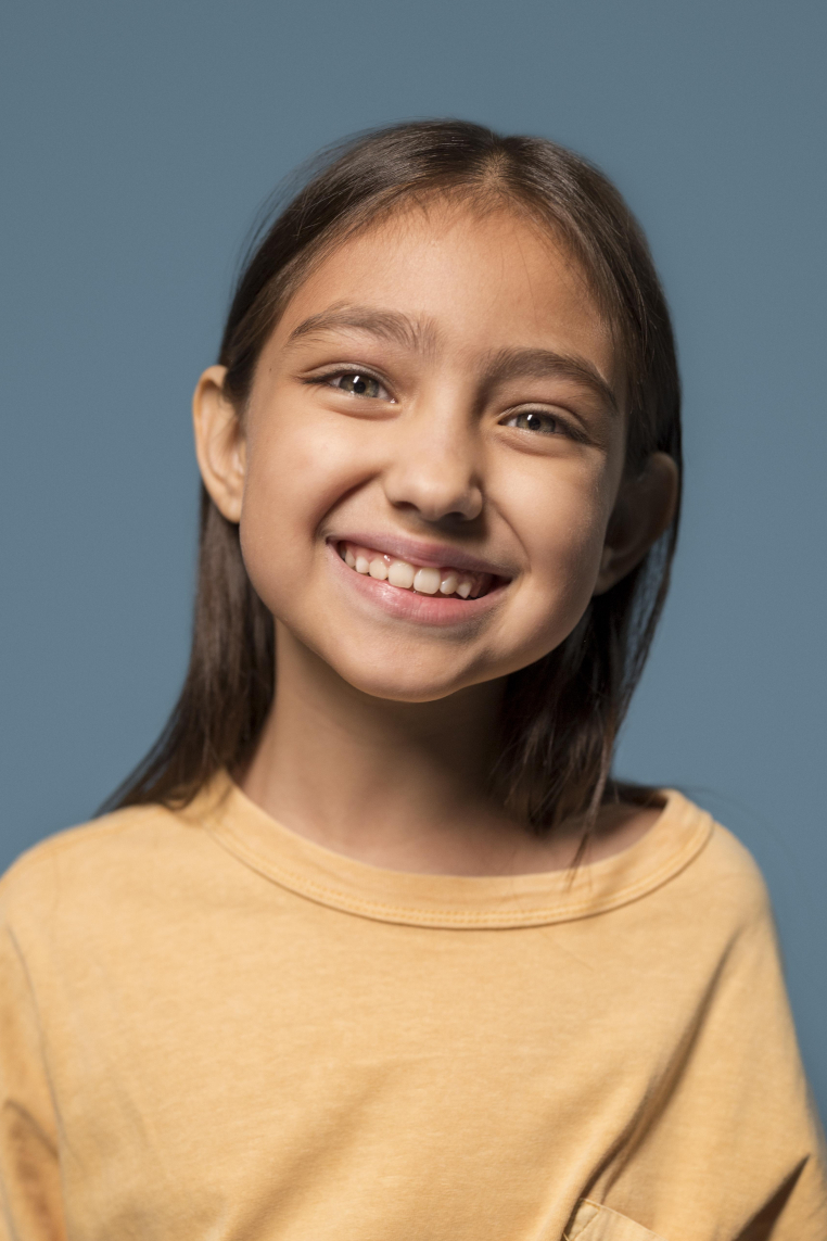 Young child with braces